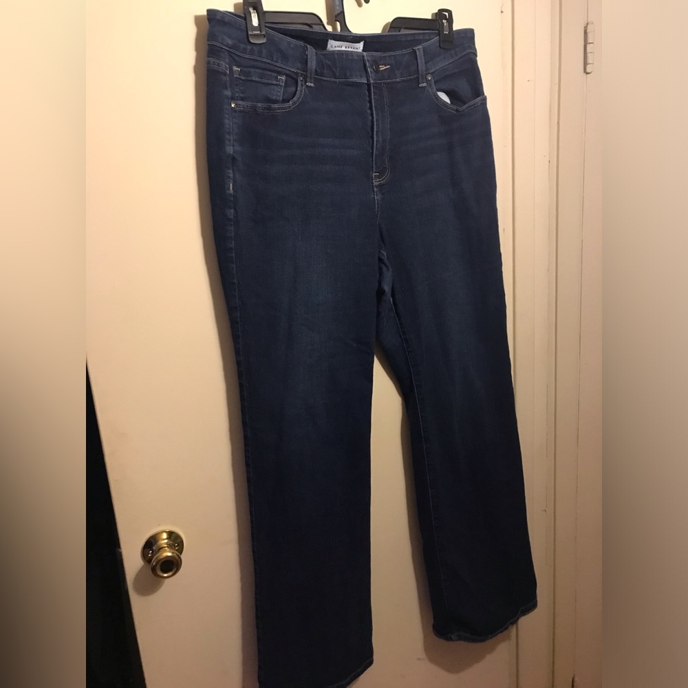 Lane Bryant Curvy Fit High Rise Boot Cut Classic Dark Blue Jeans Size 18